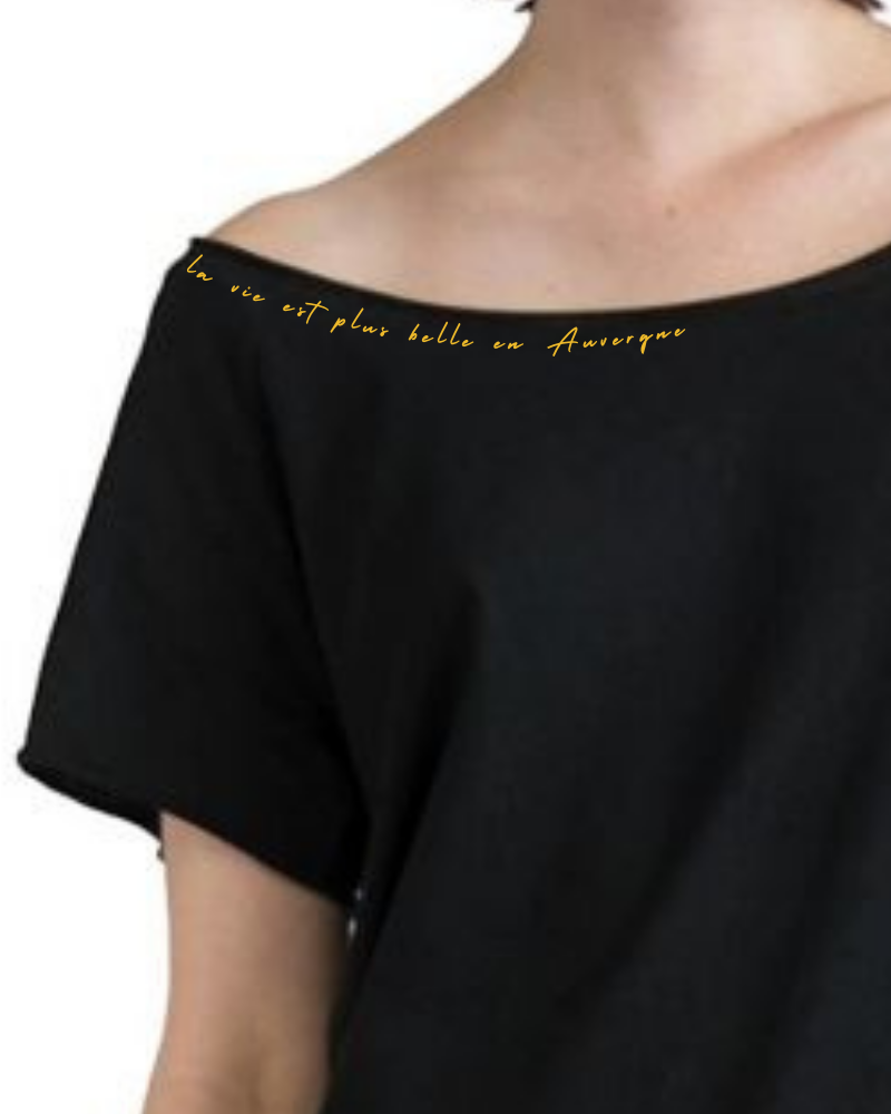 Tshirt col danseuse FELINES - 100% coton biologique/en conversion