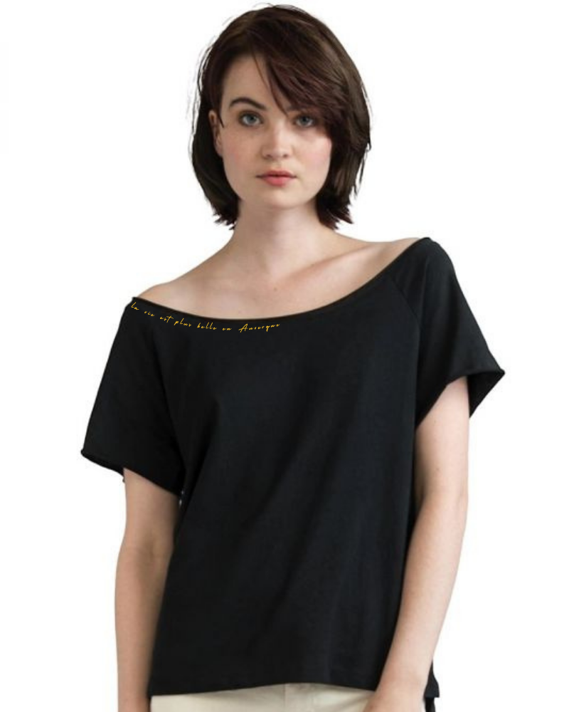 Tshirt col danseuse FELINES - 100% coton biologique/en conversion