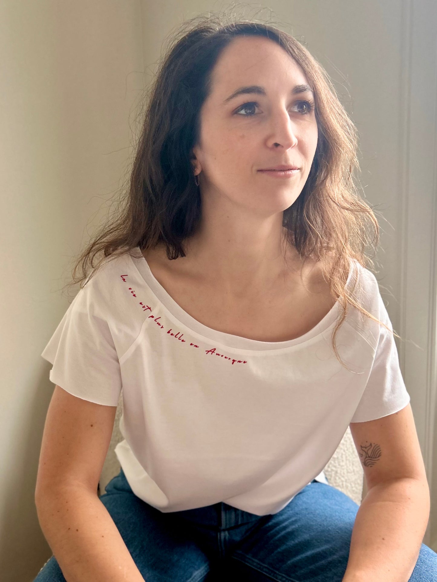 Tshirt col danseuse FELINES - 100% coton biologique/en conversion