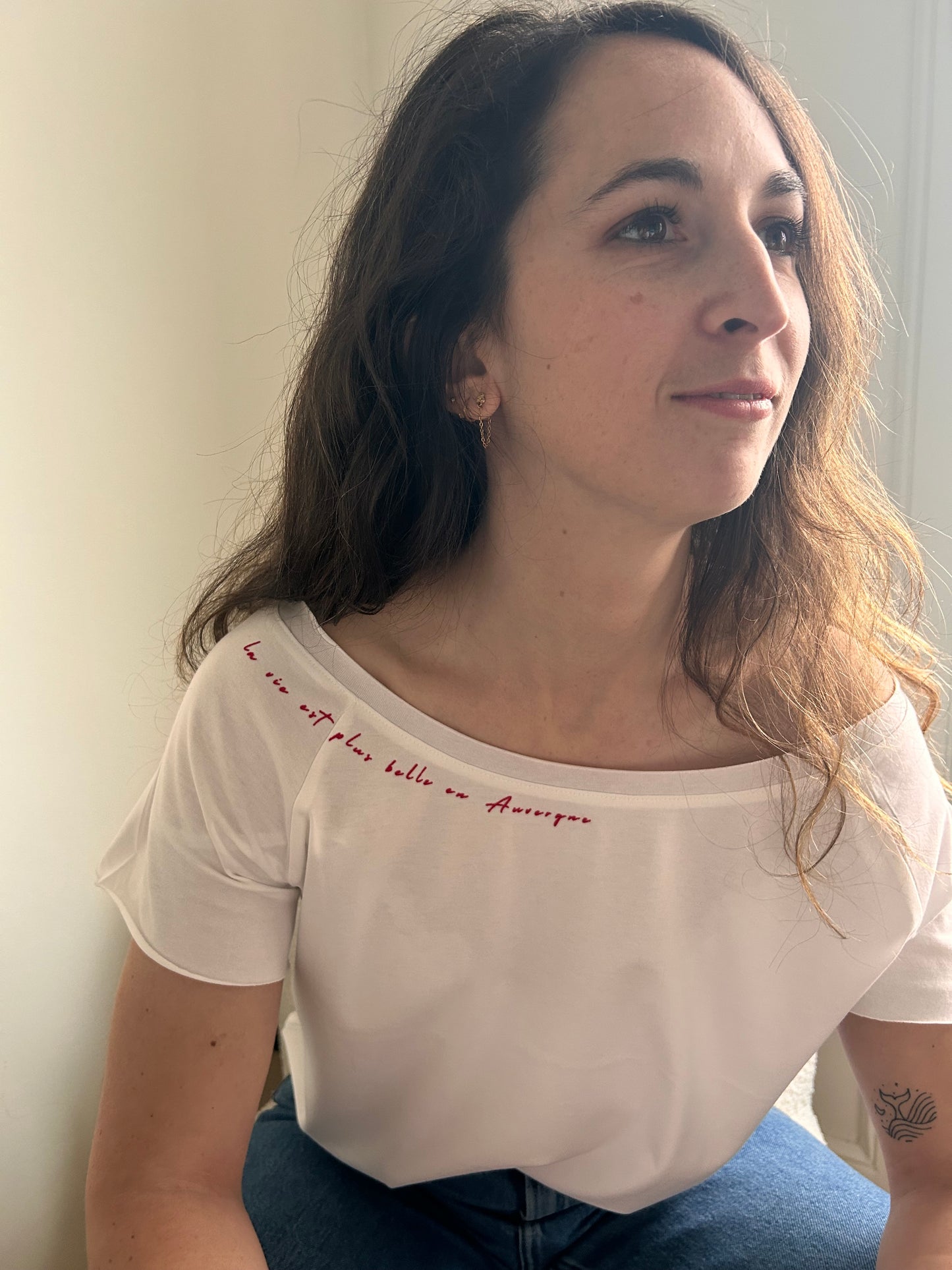 Tshirt col danseuse FELINES - 100% coton biologique/en conversion