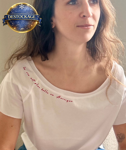 Tshirt col danseuse FELINES - 100% coton biologique/en conversion