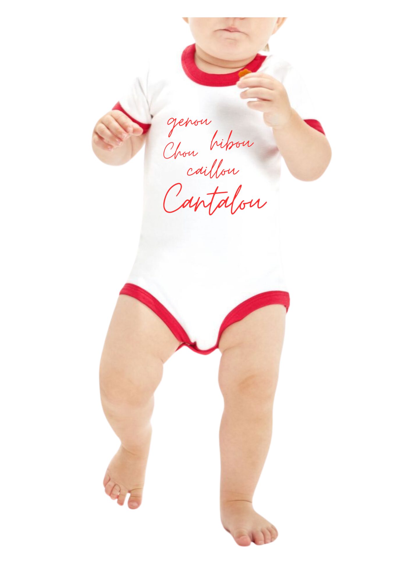 Body LANGEAC - 100% coton biologique, col contrasté "Cantalou"