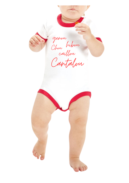 Body LANGEAC - 100% coton biologique, col contrasté "Cantalou"