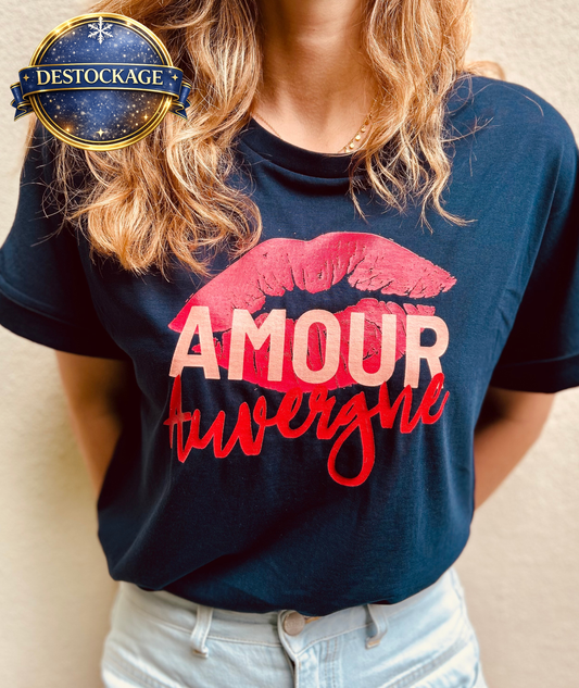 T-shirt ARLET - 100% coton bio, sérigraphie lèvres volcaniques