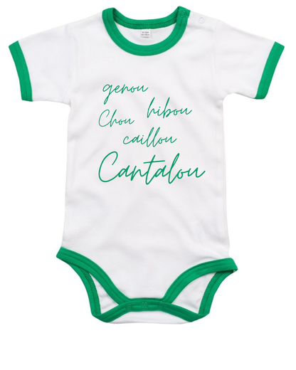 Body LANGEAC - 100% coton biologique, col contrasté "Cantalou"