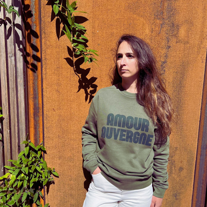 cadeau auvergnat pour eux : Sweat AUBIERES - Marine + Khaki