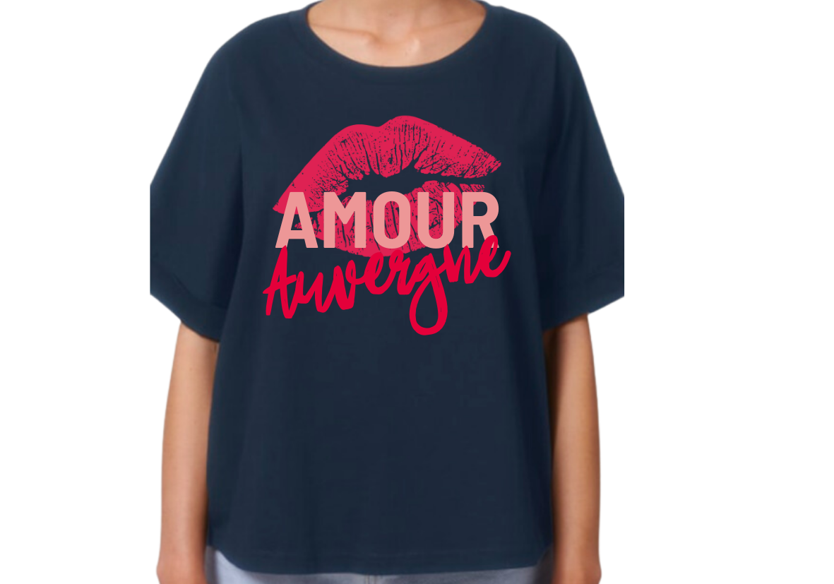 cadeau auvergnat pour elle : T-shirt ARLET + Pochette POLIGNAC