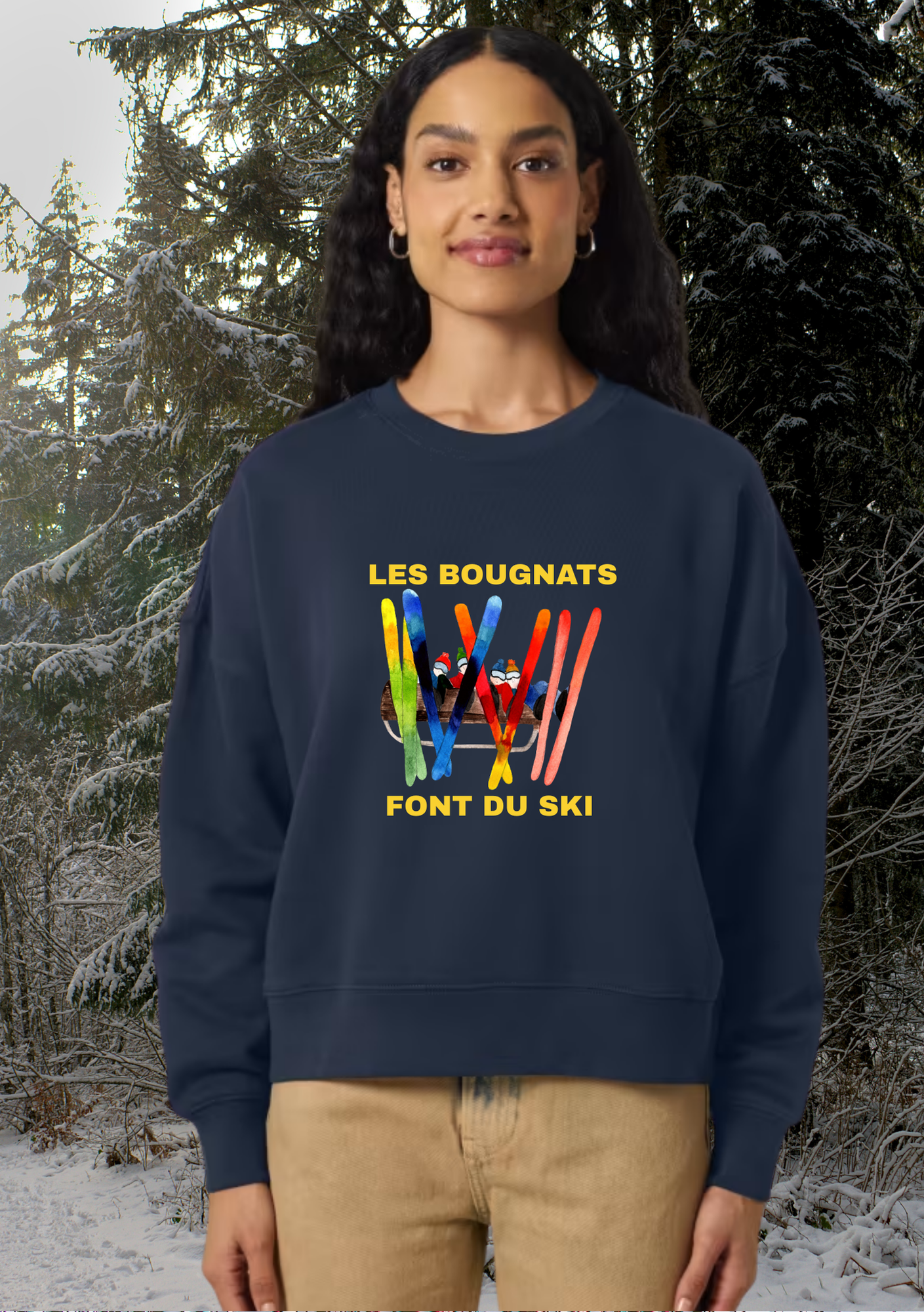 Sweat unisexe SANCY - "Les Bougnats font du ski"